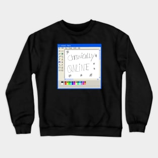 Chronically online MS Paint drawing Crewneck Sweatshirt